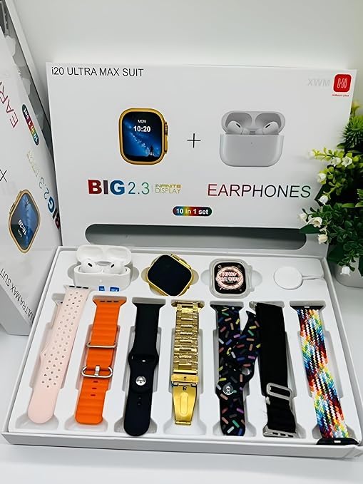 I20 ultra max suit smart watch set combination wrist earphone+watch i20ultra i20 ultra max suit smartwatch 10 in 1